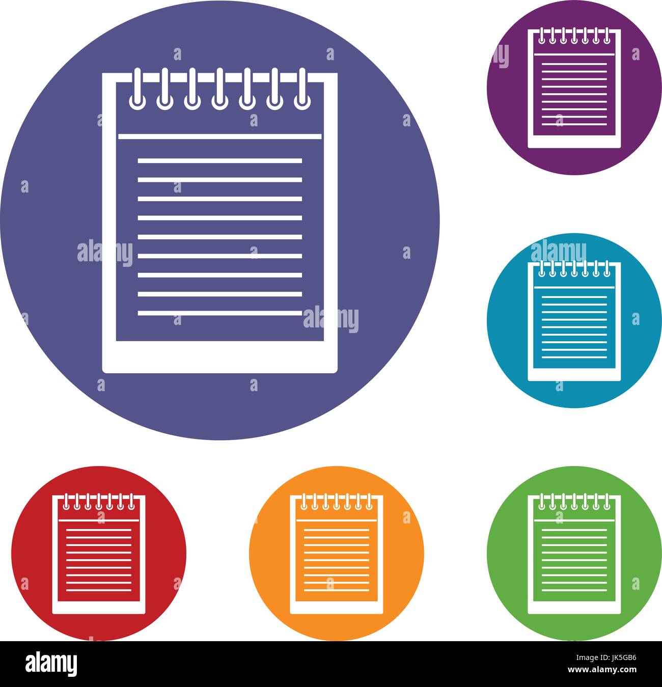 Spiral notepad icons set Stock Vector Image & Art - Alamy