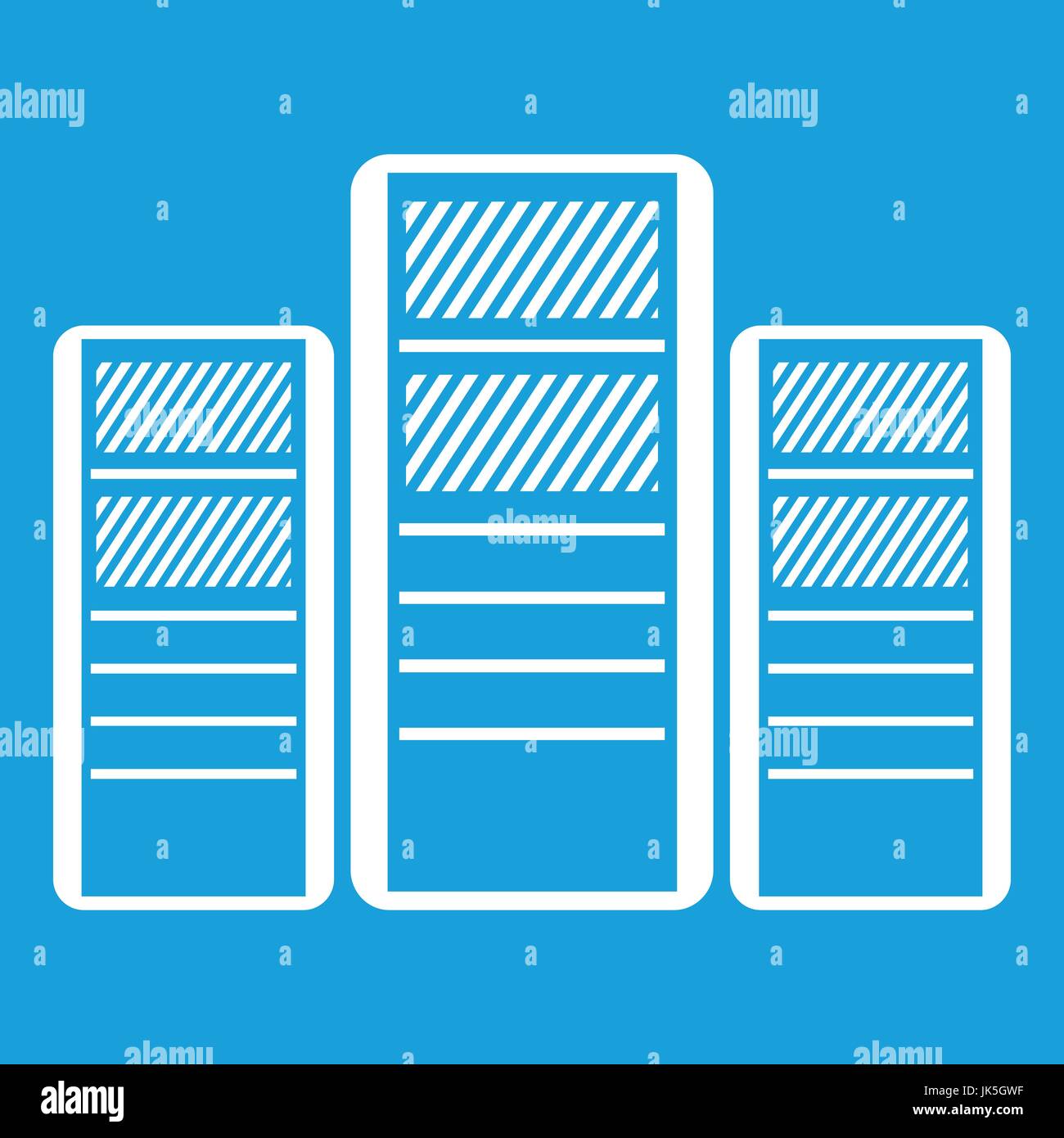 Database servers icon white Stock Vector Image & Art - Alamy