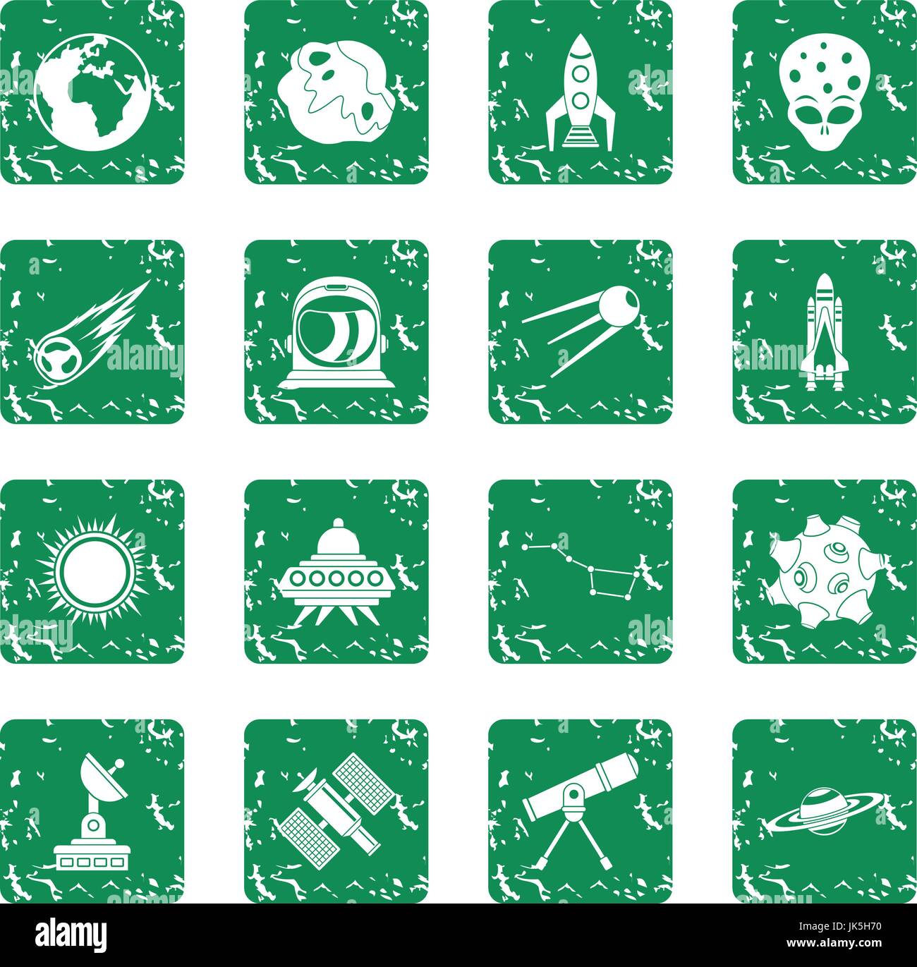 Space icons set grunge Stock Vector Image & Art - Alamy