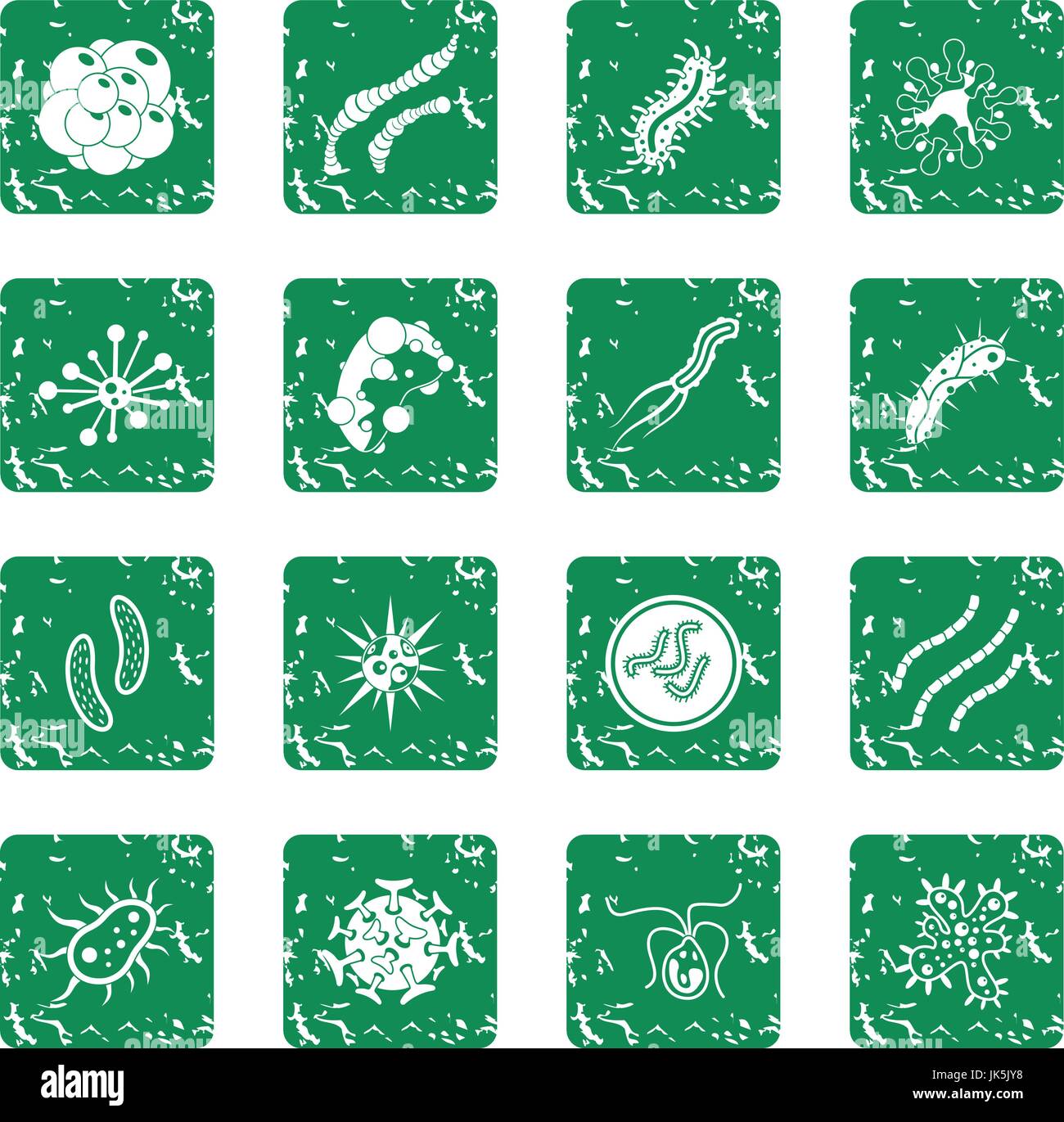 Virus bacteria icons set grunge Stock Vector Image & Art - Alamy