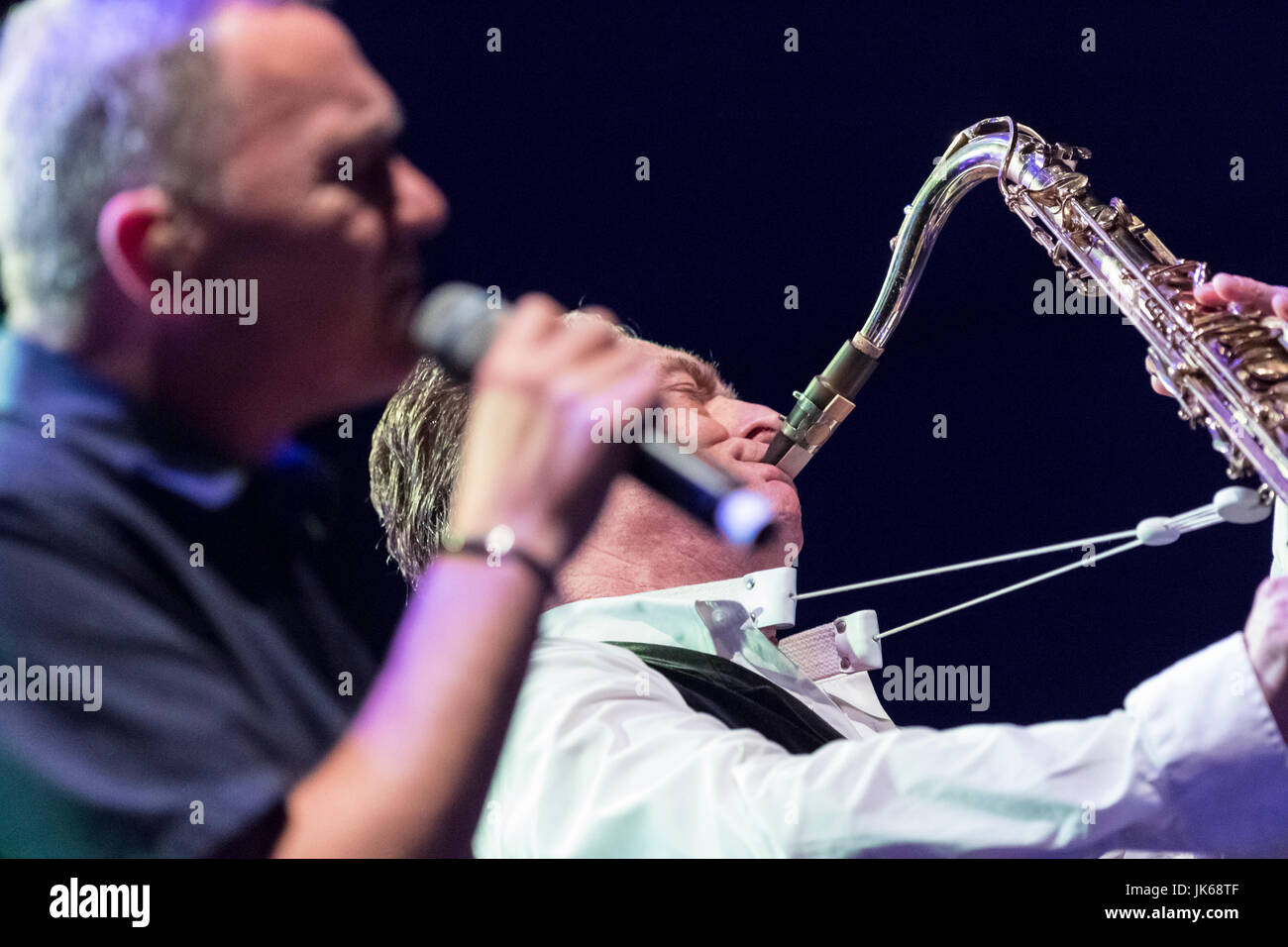 Cartagena, Spain. 21st July, 2017. The British musical group UB40 during their performance at La Mar de Musicas Festival. Credit: ABEL F. ROS/Alamy Live News Stock Photo