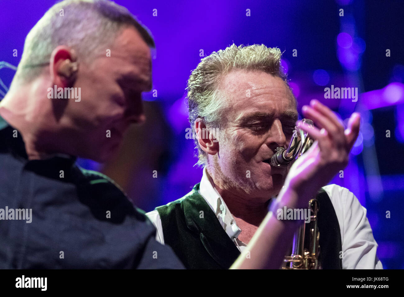 Cartagena, Spain. 21st July, 2017. The British musical group UB40 during their performance at La Mar de Musicas Festival. Credit: ABEL F. ROS/Alamy Live News Stock Photo
