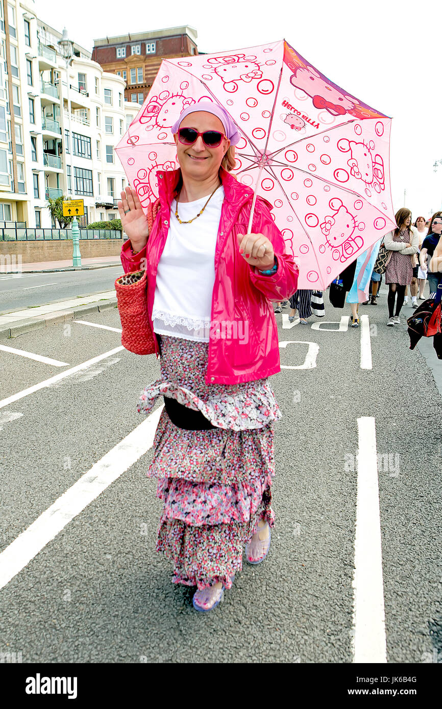 Brighton, UK. 22nd July, 2017. Trans Pride Brighton, now in it’s 5th year procession along Brighton seafront. As a registered charity run solely by volunteers, Trans Pride aim to inspire all trans, intersex, gender variant and queer people to help make a real difference by celebrating trans lives and gender diversity. City of Brighton & Hove, East Sussex, UK. 22nd July 2017. Credit: David Smith/Alamy Live News Stock Photo
