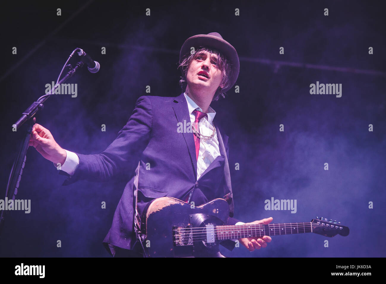 July 21, 2017 - Pete Doherty of The Libertines, performing at Tramlines Festival in Sheffield, 2017 Credit: Myles Wright/ZUMA Wire/Alamy Live News Stock Photo