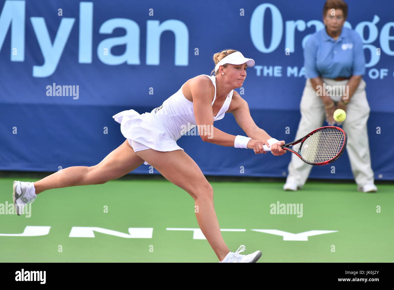 Yanina Wickmayer at World Team Tennis vs New York Empire July 22, 2017 Stock Photo