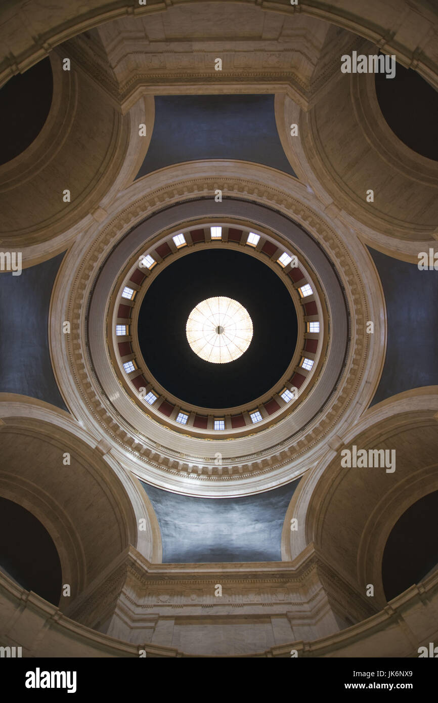 USA, West Virginia, Charleston, West Virginia State Capitol, rotunda dome interior Stock Photo