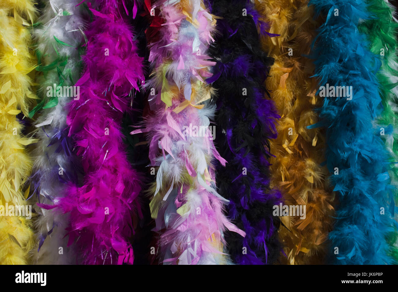 USA, Louisiana, New Orleans, French Quarter, French Market, feather boas Stock Photo