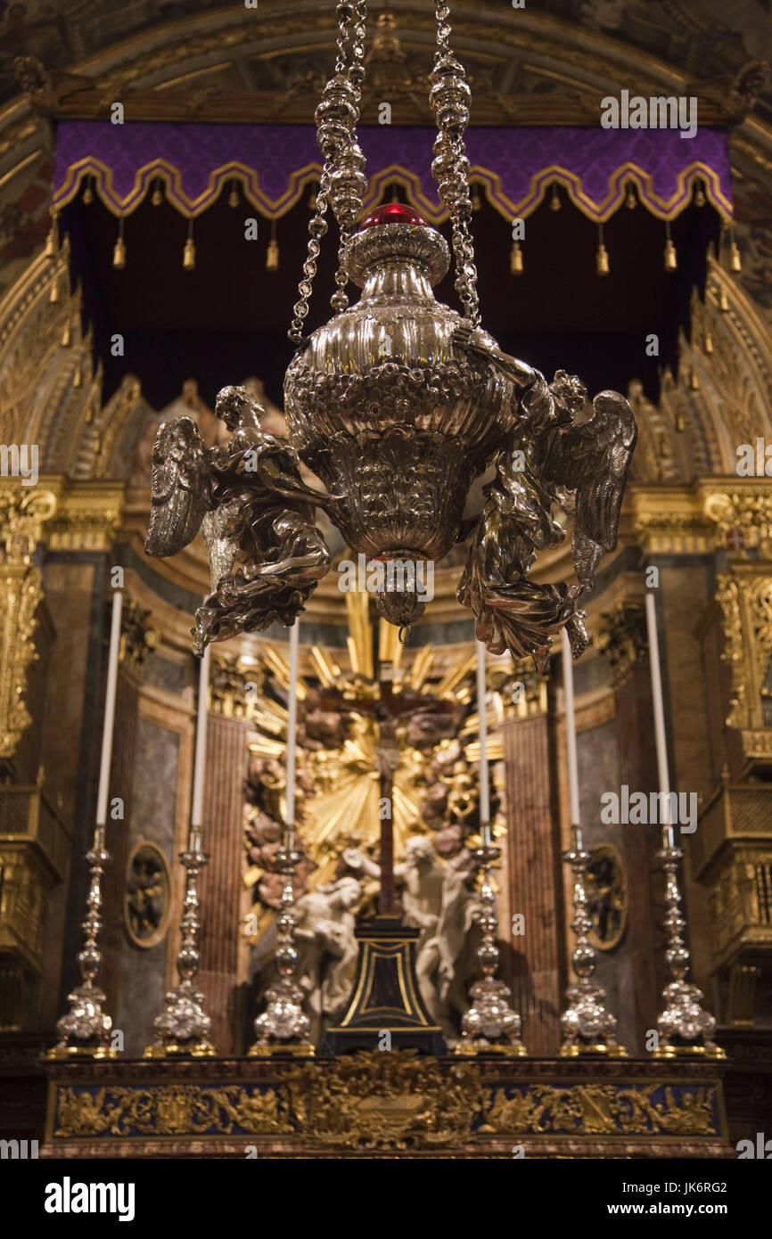 Malta, Valletta, St. John's Co-Cathedral, interior, altar Stock Photo