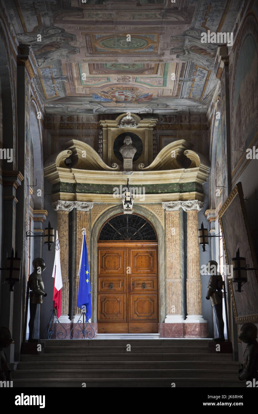 Malta, Valletta, Grand Master's Palace, interior detail Stock Photo
