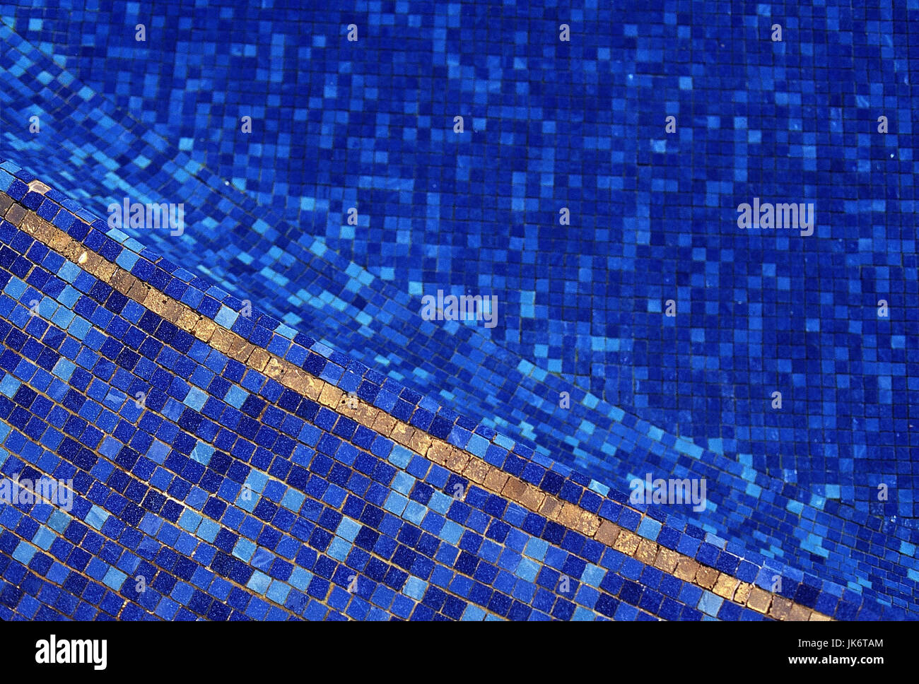 Swimmingpool, Detail   USA, Hawaii, Oahu, Honolulu, Waikiki Beach, Schwimmbecken, Fliesen, Mosaik, blau Stock Photo