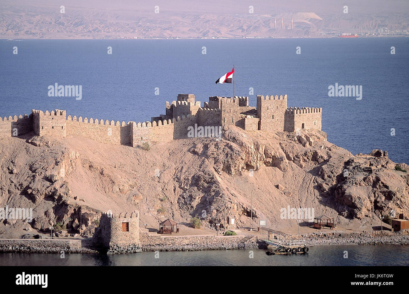 Ägypten, Sinai, Taba, Pharaoh's Island, Salah ad-Din Schloss  Burg, Burganlage, Sehenswürdigkeit, Bauwerk Stock Photo