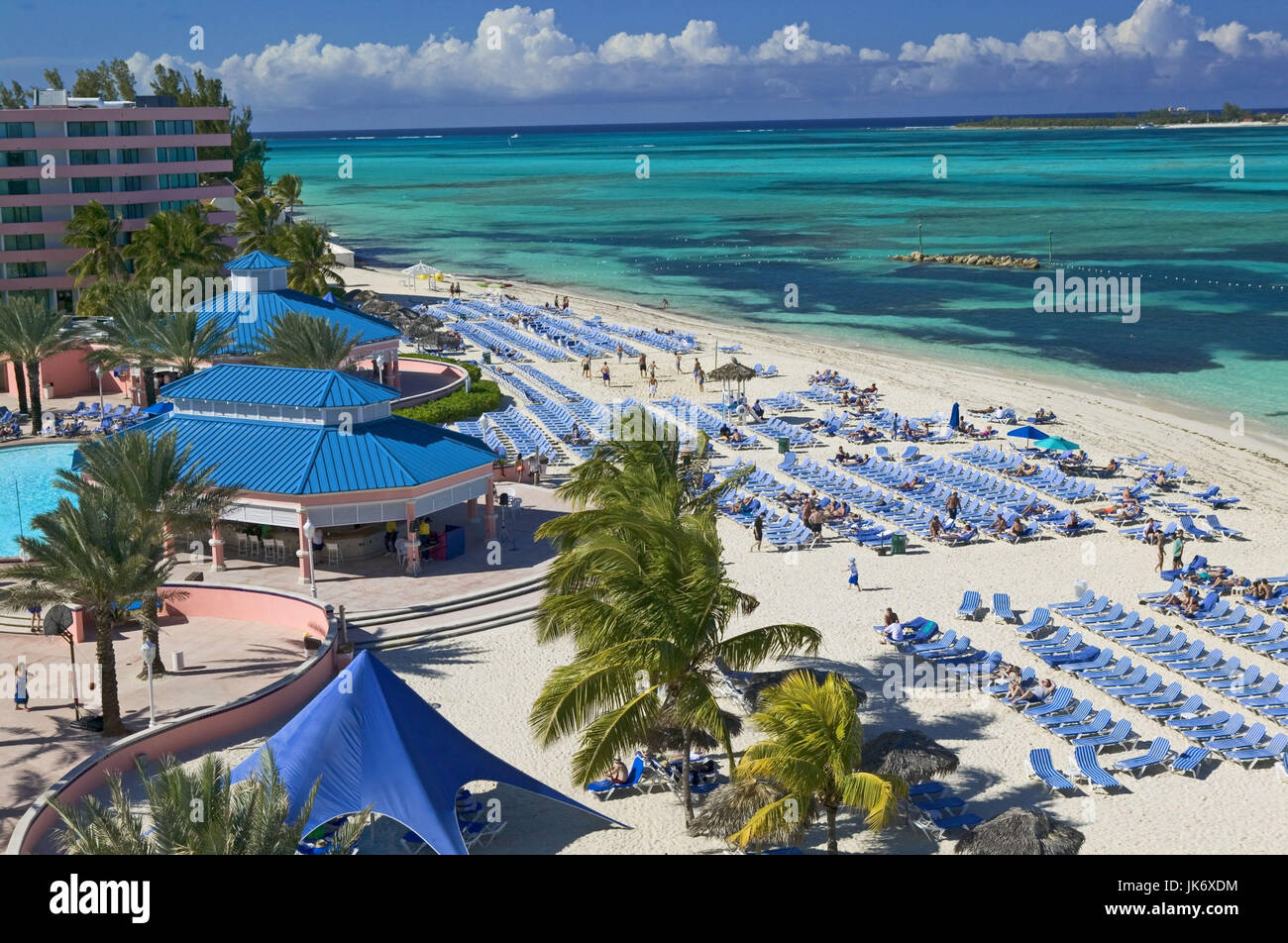Karibik, Bahamas, Hotelanlage, Traumstrand, Ozean Stock Photo