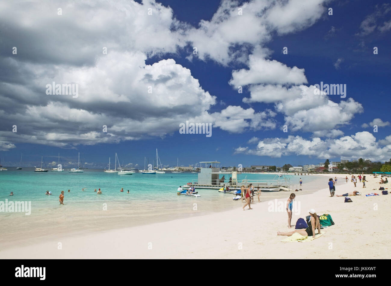 Barbados, Bridgetown, Strand, Touristen, no model release Stock Photo ...