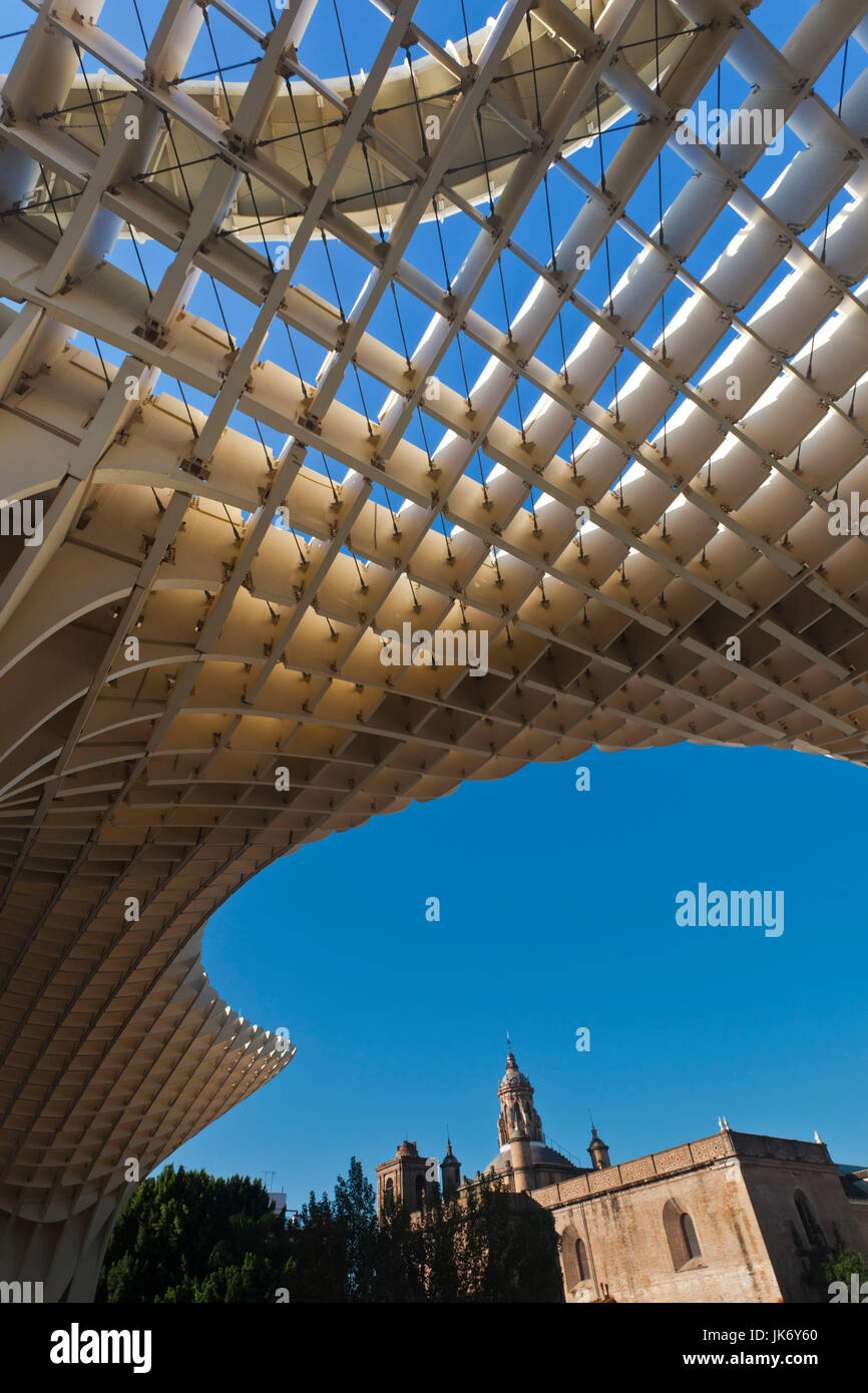 Spain, Andalucia Region, Seville Province, Seville, Plaza de la Encarnacion, Metropol Parasol, built 2011, Jurgen Mayer H, architect Stock Photo