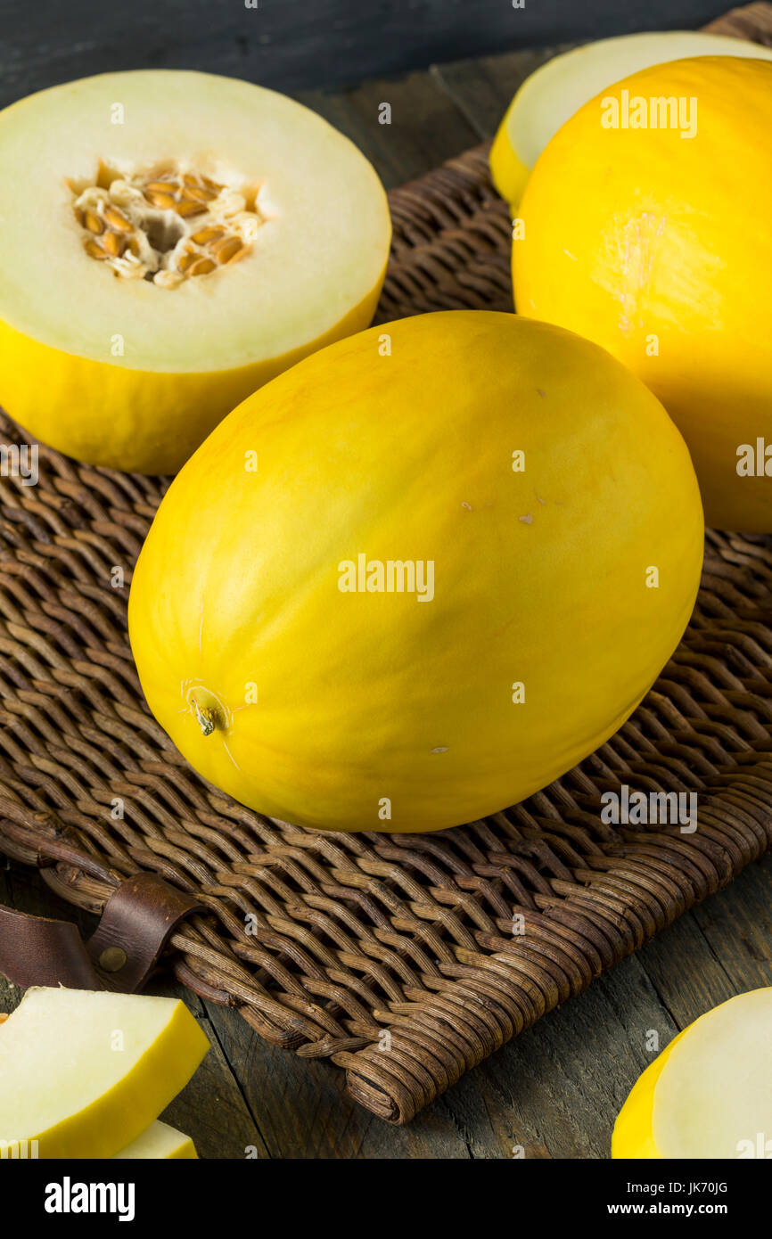Raw Organic Yellow Honedew Melon Ready to Eat Stock Photo Alamy