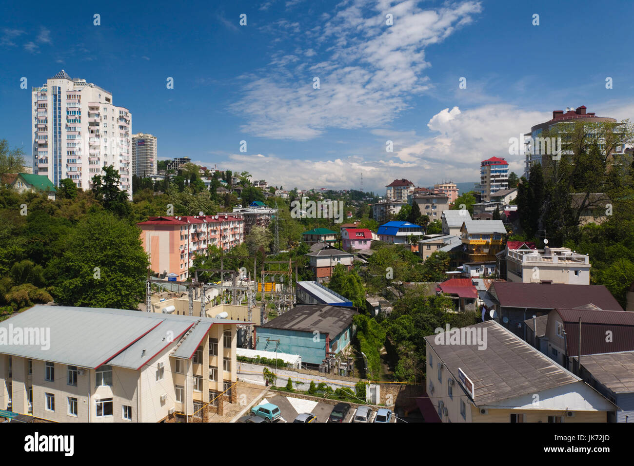 Russia, Black Sea Coast, Sochi, elevated town view Stock Photo - Alamy