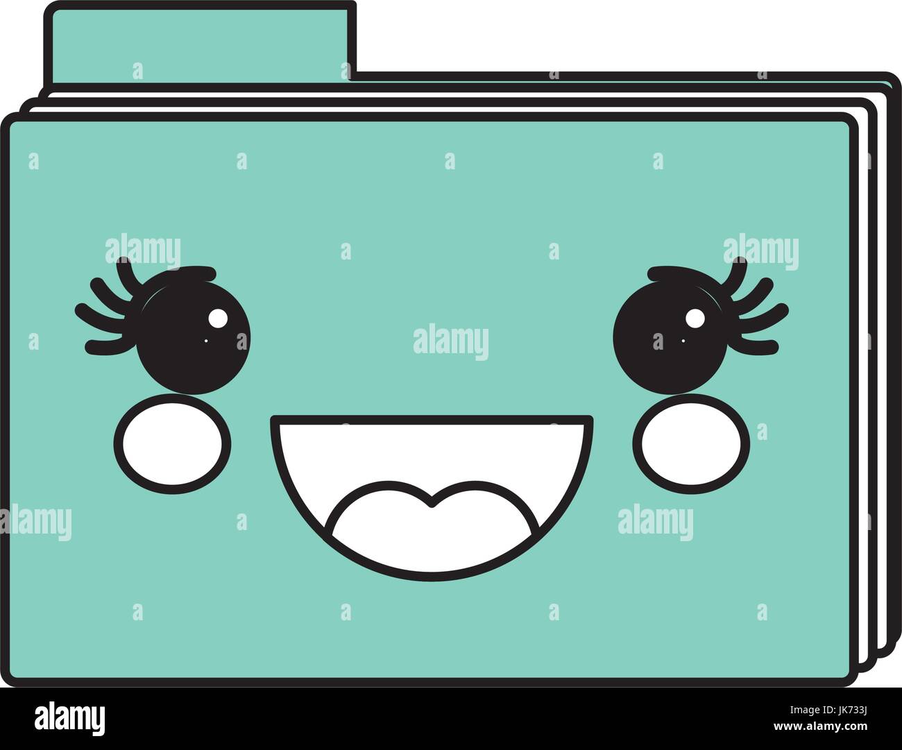 Cute folder kawaii Stock Vector Image & Art Alamy