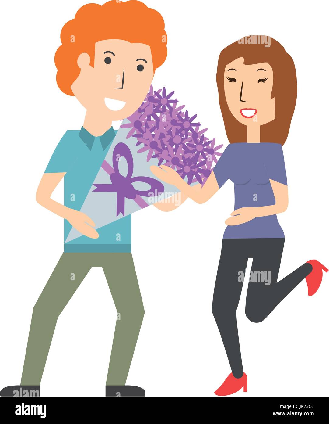 Beautiful young couple Stock Vector Image & Art - Alamy