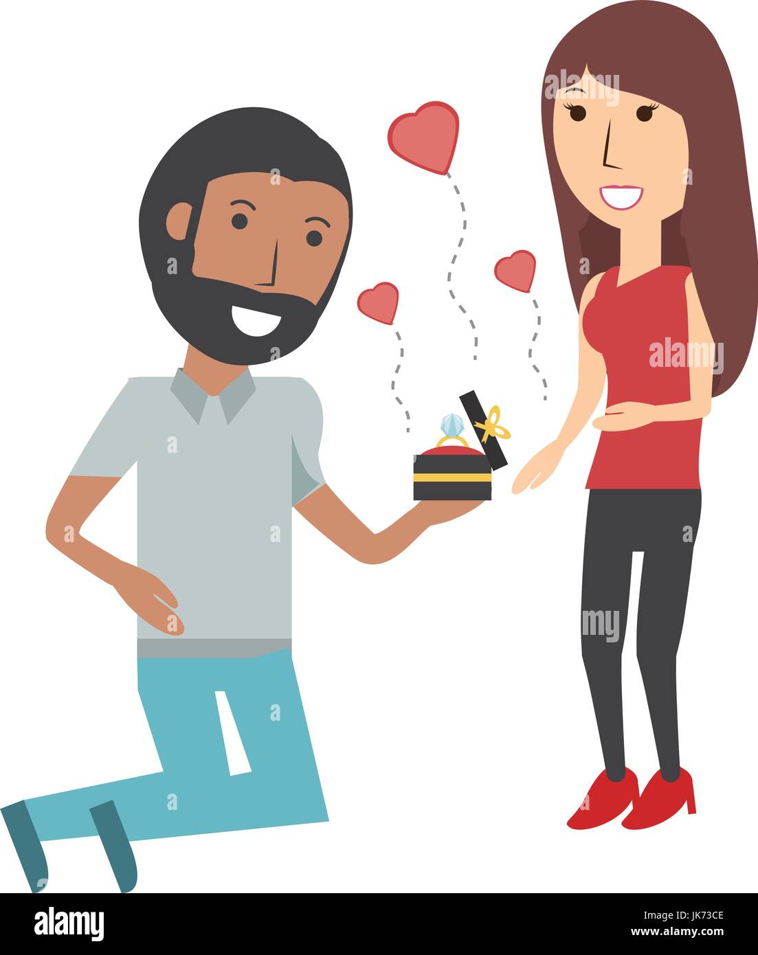 Beautiful young couple Stock Vector Image & Art - Alamy