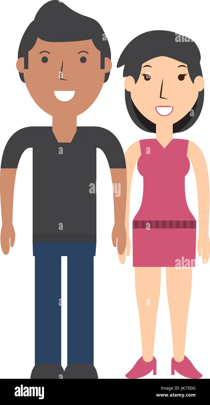 Beautiful young couple Stock Vector Image & Art - Alamy