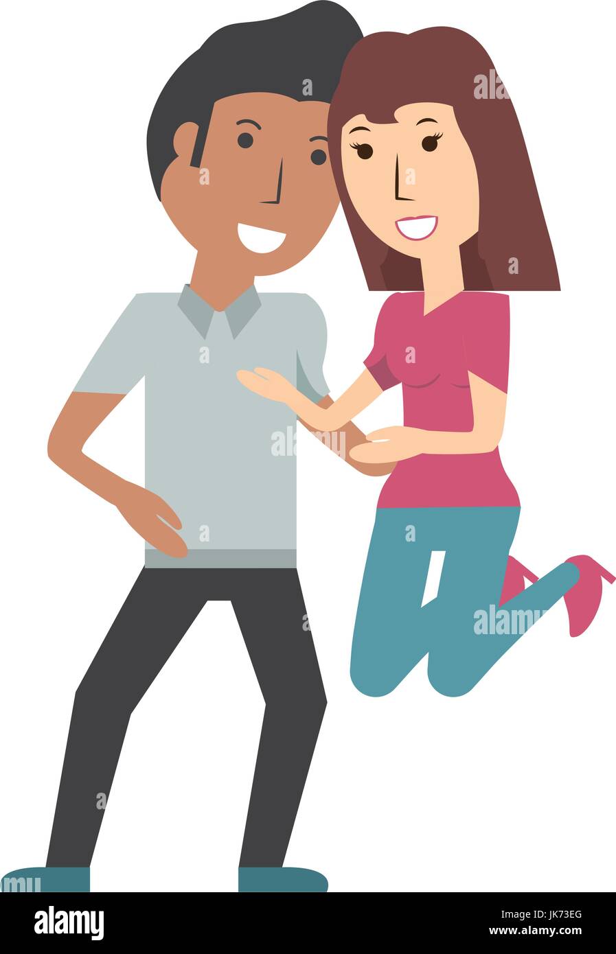 Beautiful young couple Stock Vector Image & Art - Alamy