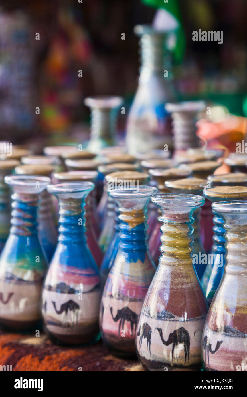 Jordan, Jerash, Jordanian souvenirs, sand art Stock Photo Alamy