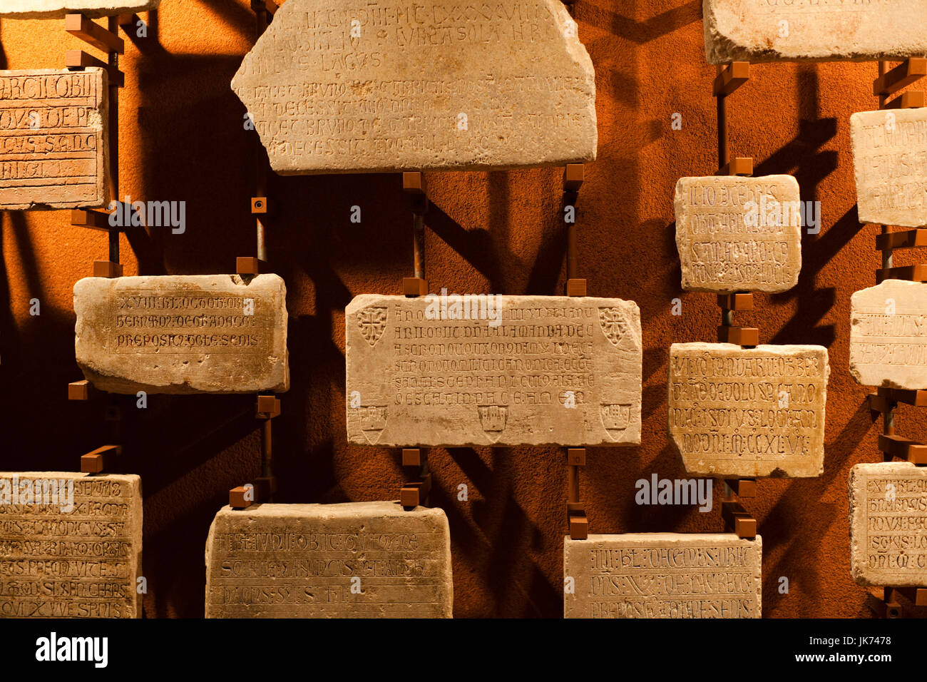 France, Midi-Pyrenees Region, Haute-Garonne Department, Toulouse, Musee des Augustins museum, stone tablets Stock Photo