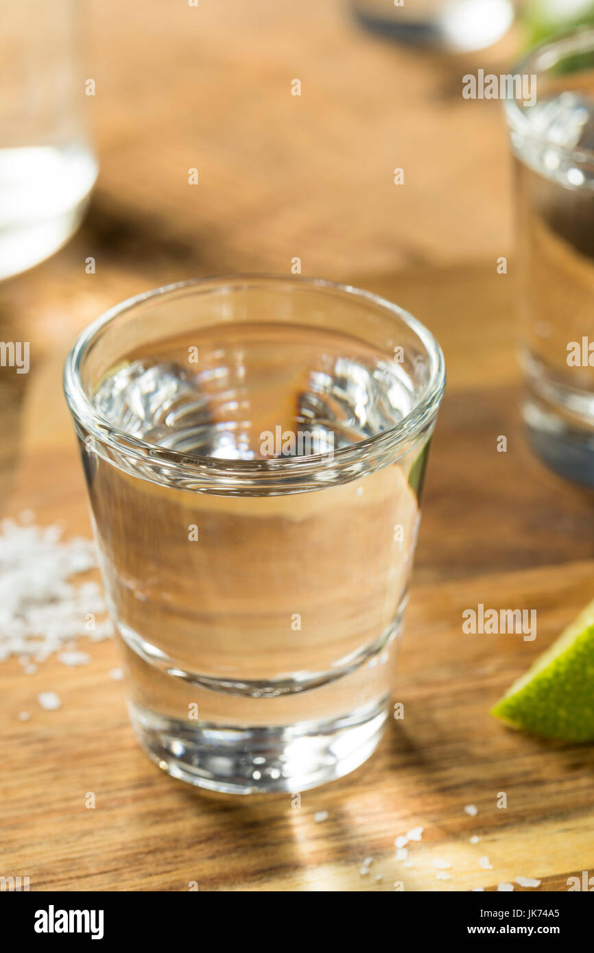 Alcohol Mezcal Tequila Shots with Lime and Salt Stock Photo Alamy