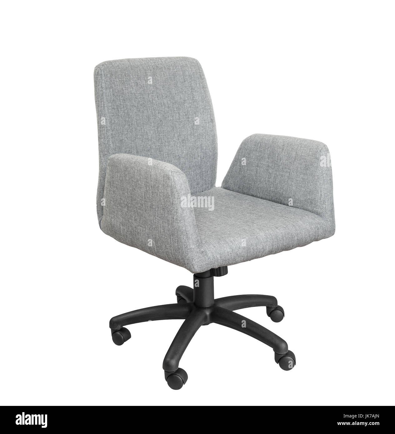 grey fabric office chair isolated on white Stock Photo Alamy