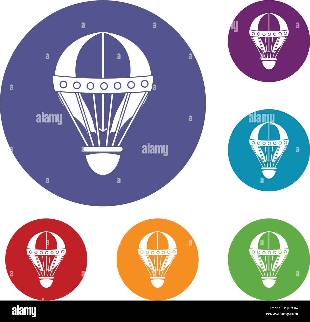 Vintage hot air balloon icons set Stock Vector Image & Art - Alamy