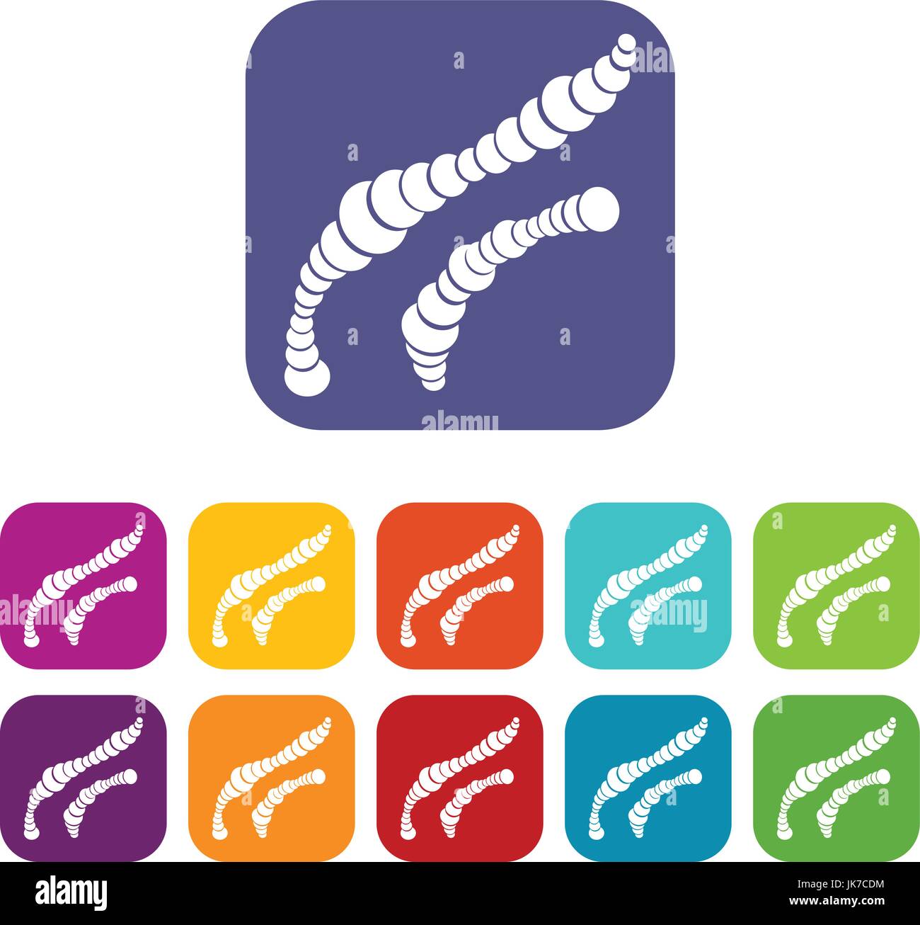 Spiral bacteria icons set Stock Vector Image & Art - Alamy