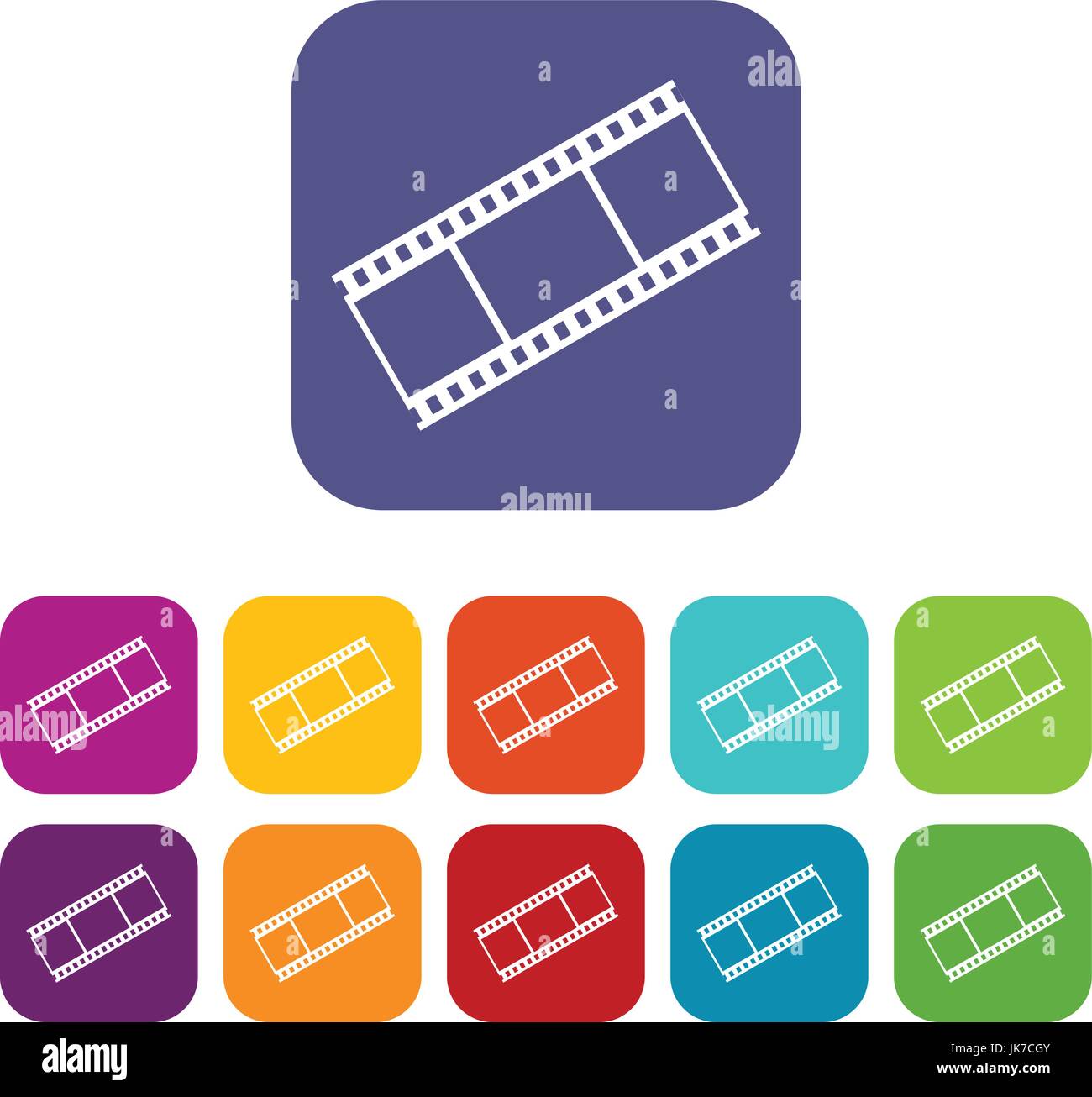 Film with frames icons set Stock Vector Image & Art - Alamy