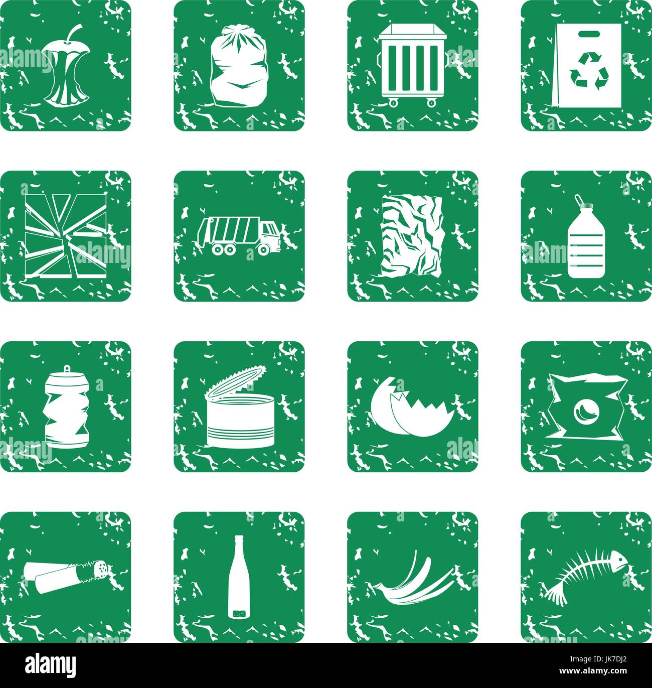 Waste and garbage icons set grunge Stock Vector Image & Art - Alamy