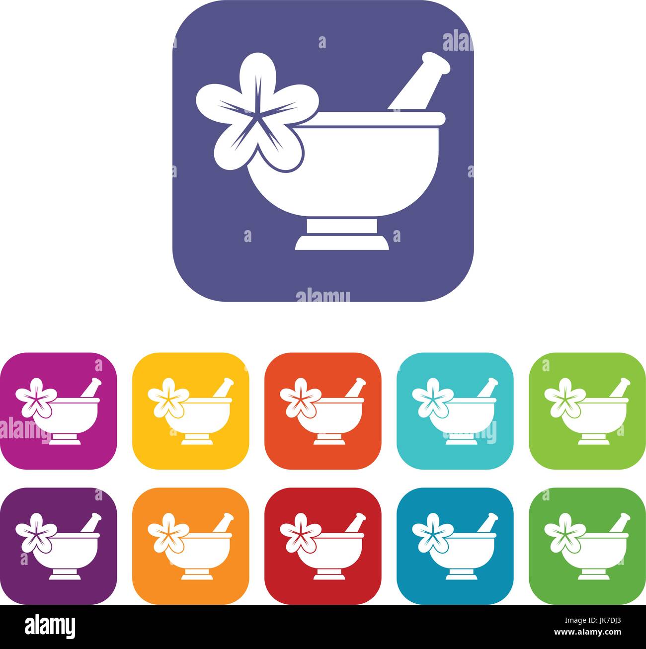 Mortar and pestle pharmacy icons set Stock Vector Image & Art Alamy
