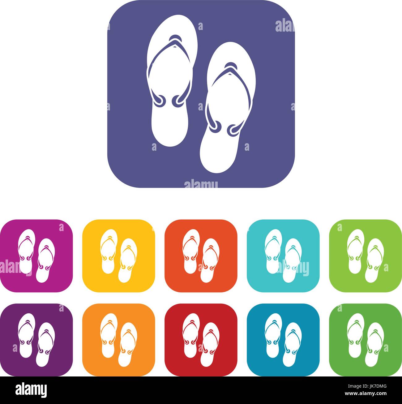 Flip flop sandals icons set Stock Vector Image & Art - Alamy