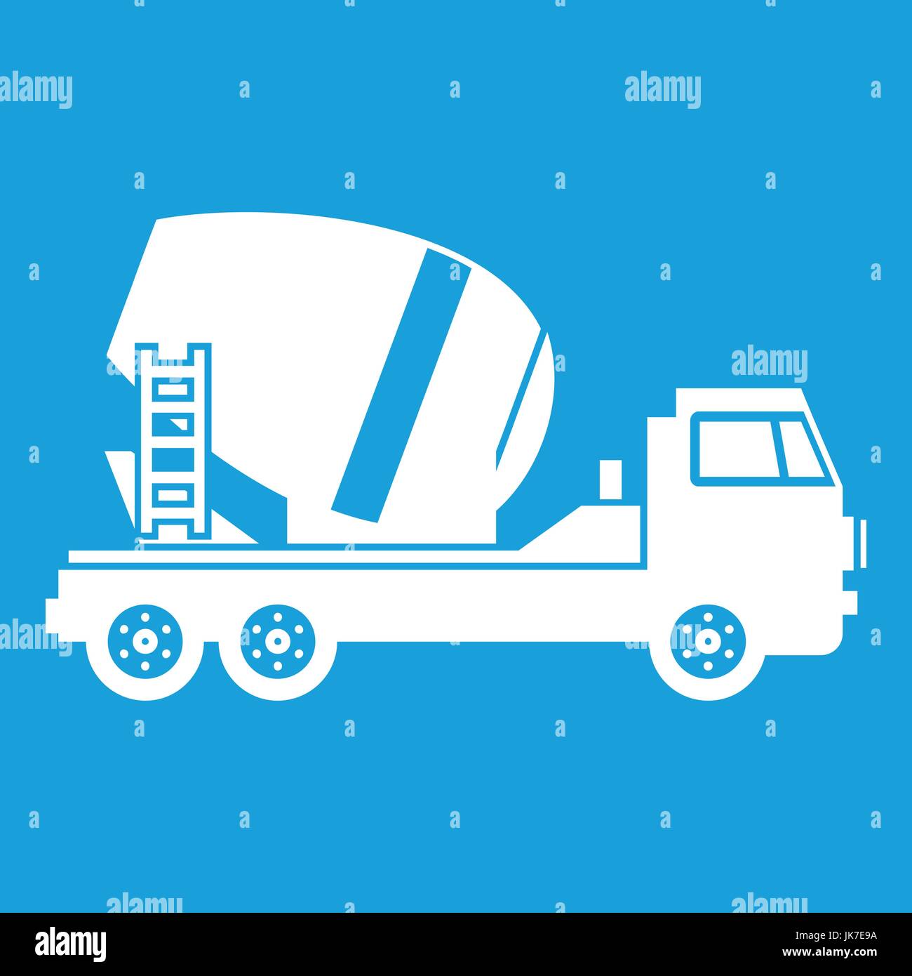 Concrete mixer truck icon white Stock Vector Image & Art Alamy