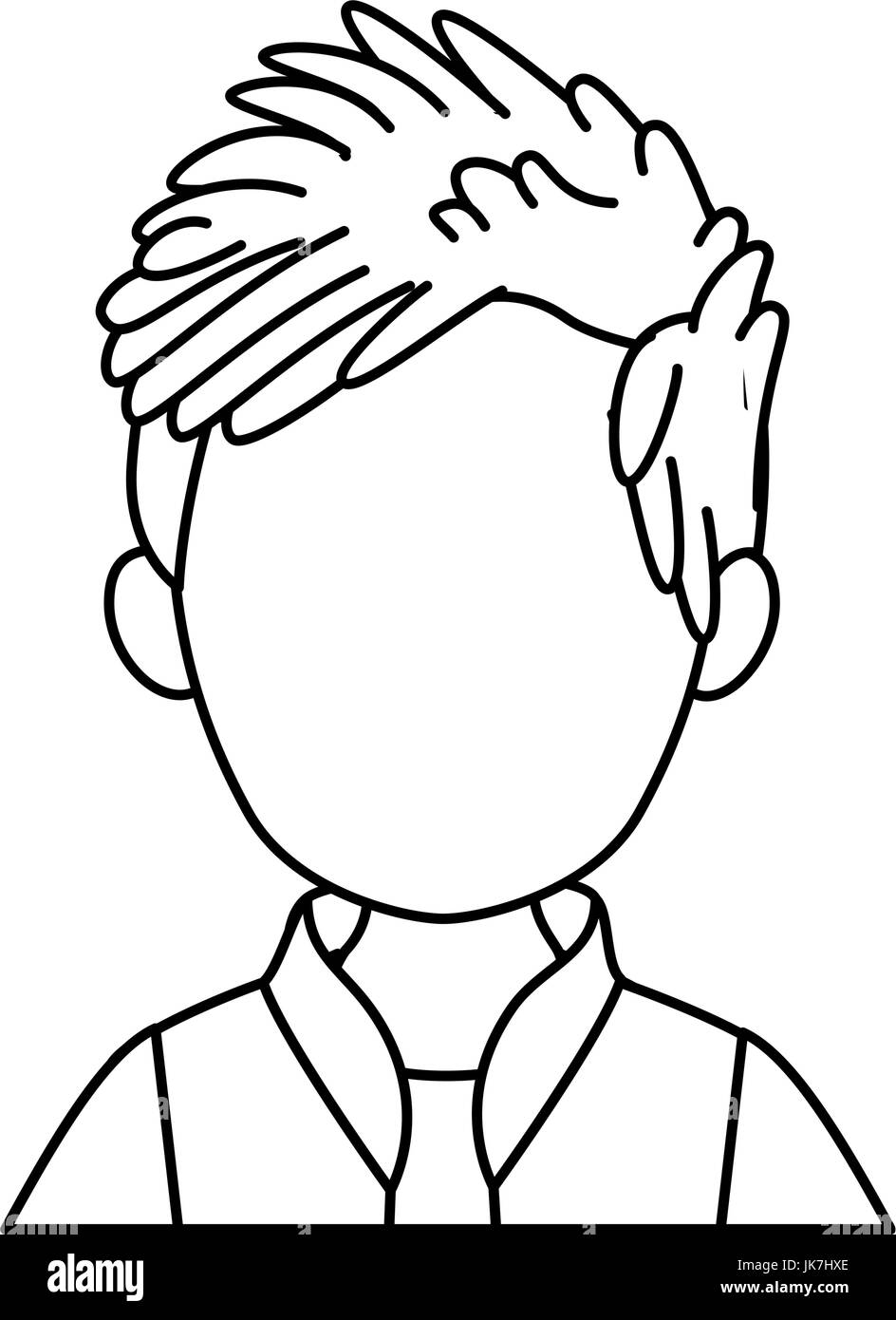 man icon over white background vector illustration Stock Vector Image ...