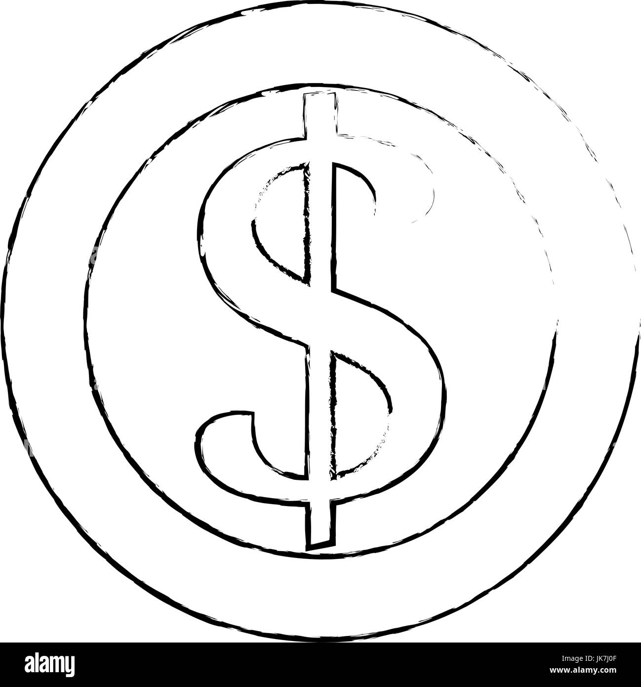 money coin icon over white background vector illustration Stock Vector ...