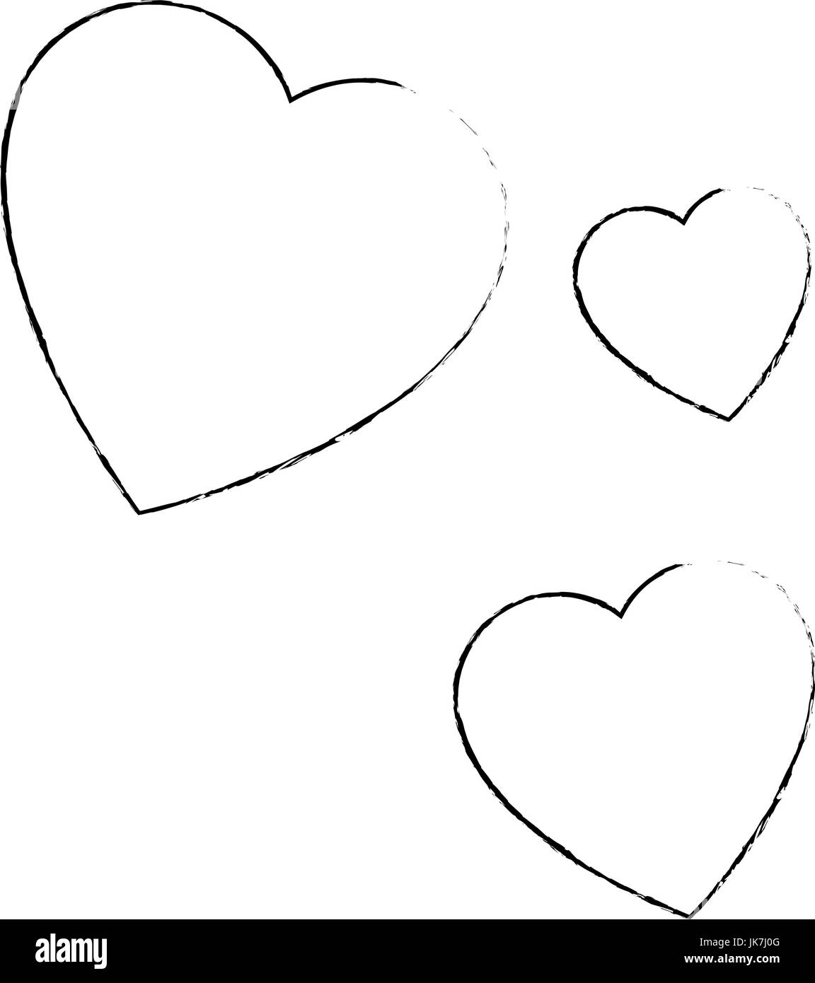hearts icon over white background vector illustration Stock Vector ...