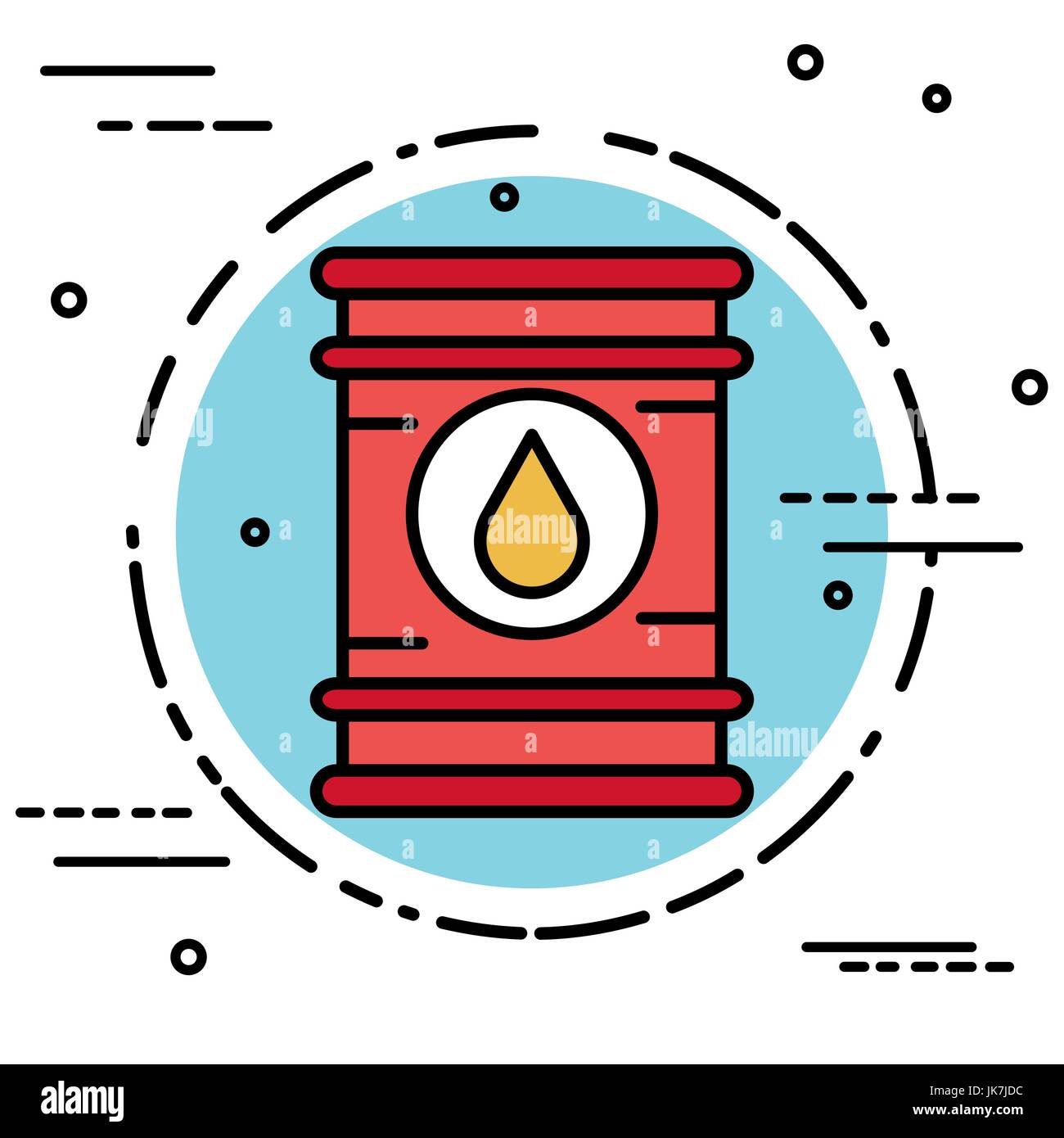 Oil barrel sticker over white background vector illustration Stock ...