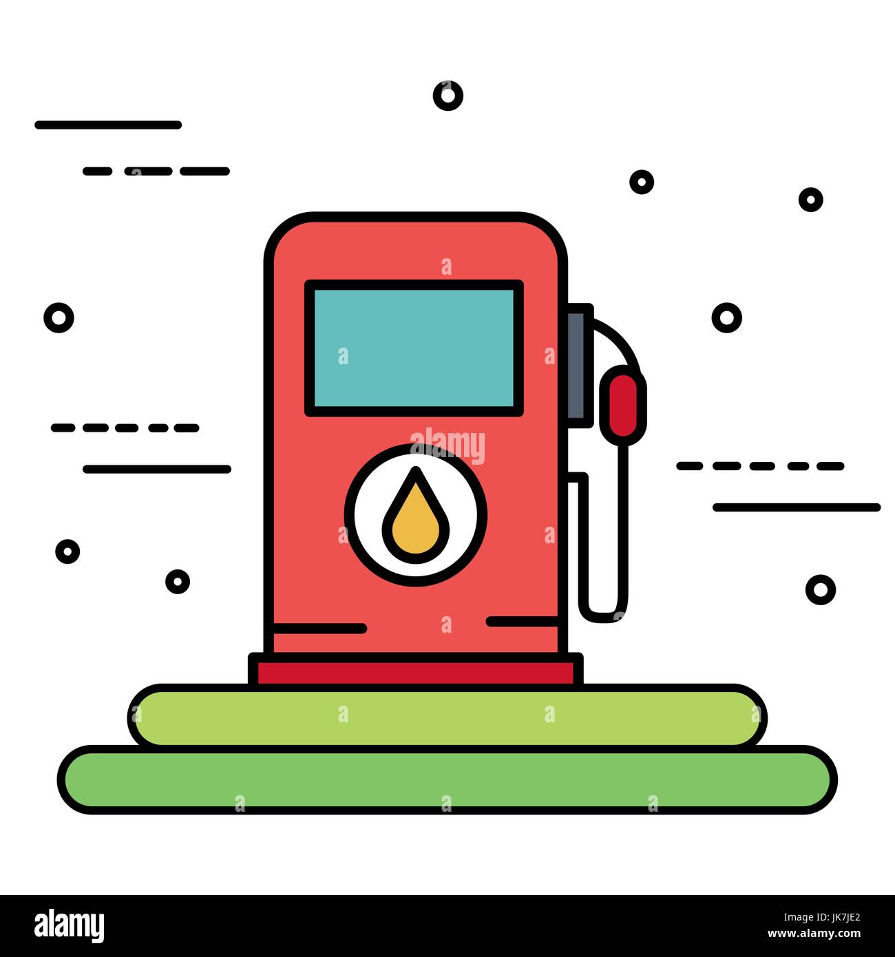 Gas pump over white background vector illustration Stock Vector Image