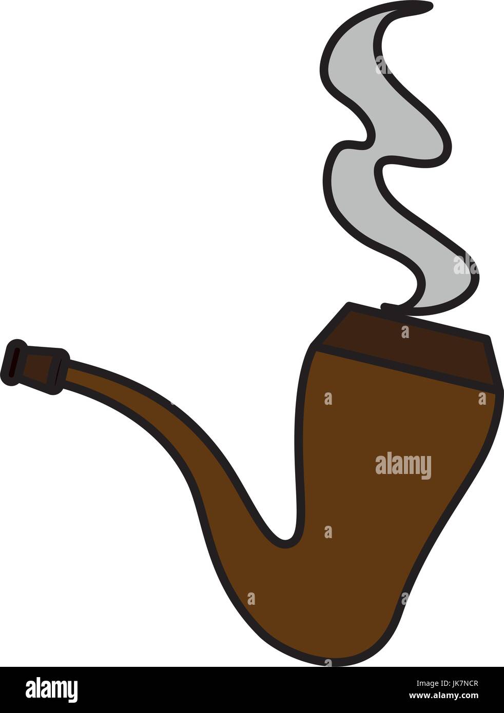Wooden pipe isolated icon Stock Vector Image & Art - Alamy