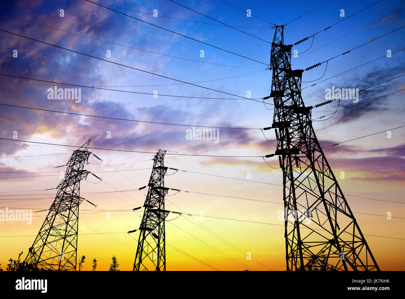 high voltage post.High-voltage tower sky background Stock Photo - Alamy