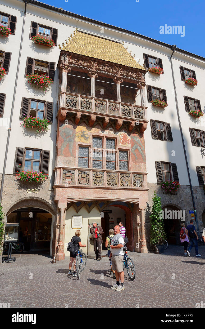 Goldenes Dachl, Innsbruck, Tyrol, Austria / Golden Roof | Goldenes Dachl, Innsbruck, Tirol, Oesterreich / Goldenes Dach Stock Photo