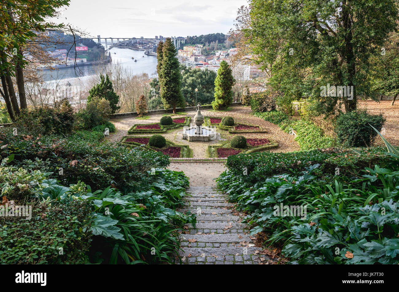 Crystal Palace Gardens (Jardins do Palacio de Cristal) in Massarelos civil parish of Porto city in Portugal Stock Photo