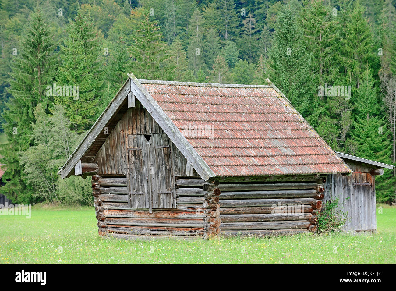 Barn, Wallgau, Bavaria, Germany | Scheune, Wallgau, Werdenfelser Land, Bayern, Deutschland Stock Photo