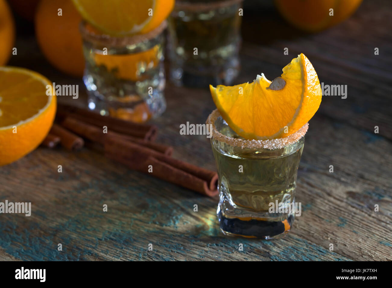 Gold tequila with orange hires stock photography and images Alamy
