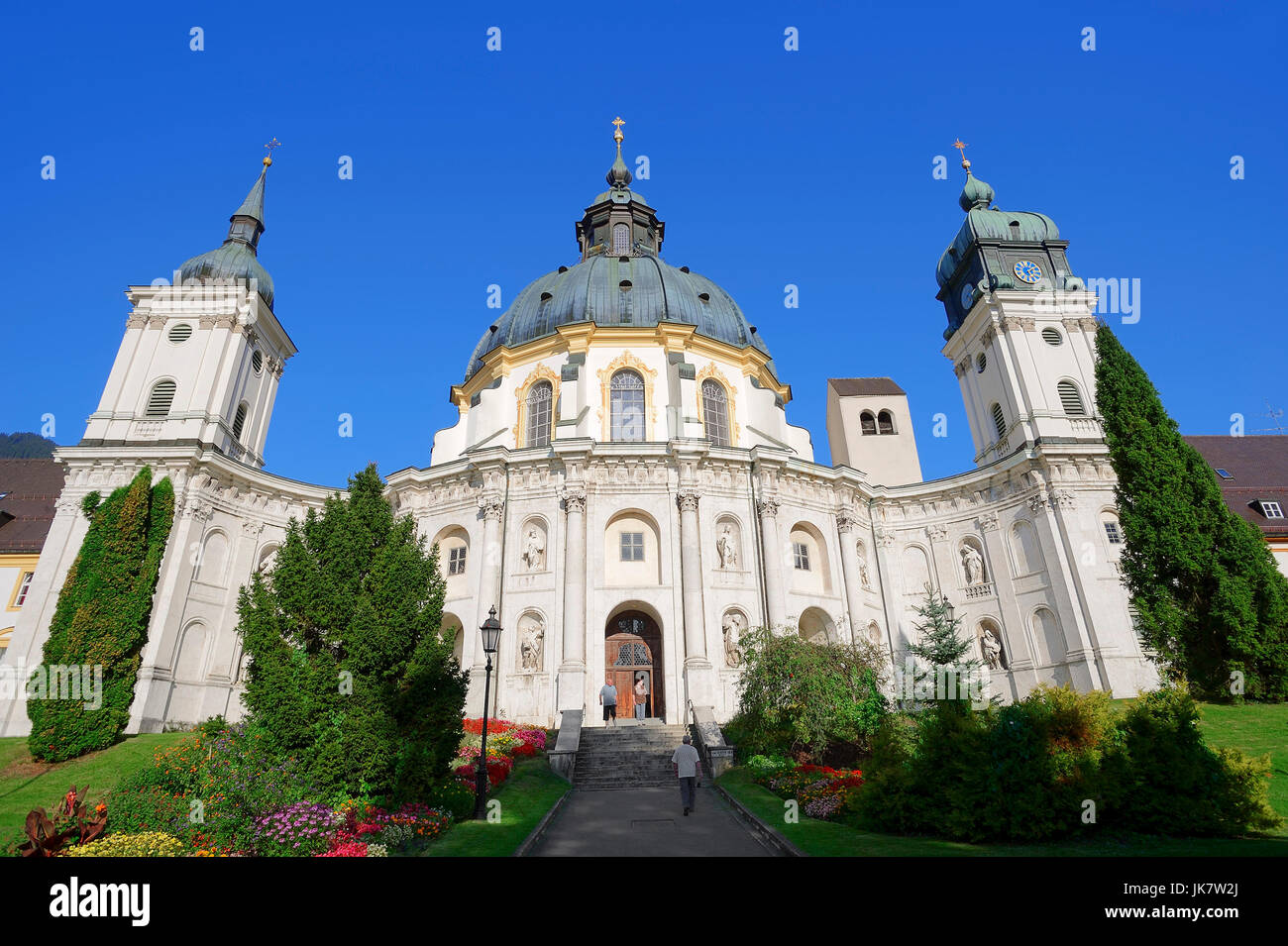 Benedictine Monastery Ettal, Bavaria, Germany / monastery church | Benediktinerkloster Ettal, Bayern, Deutschland / Klosterkirche Stock Photo