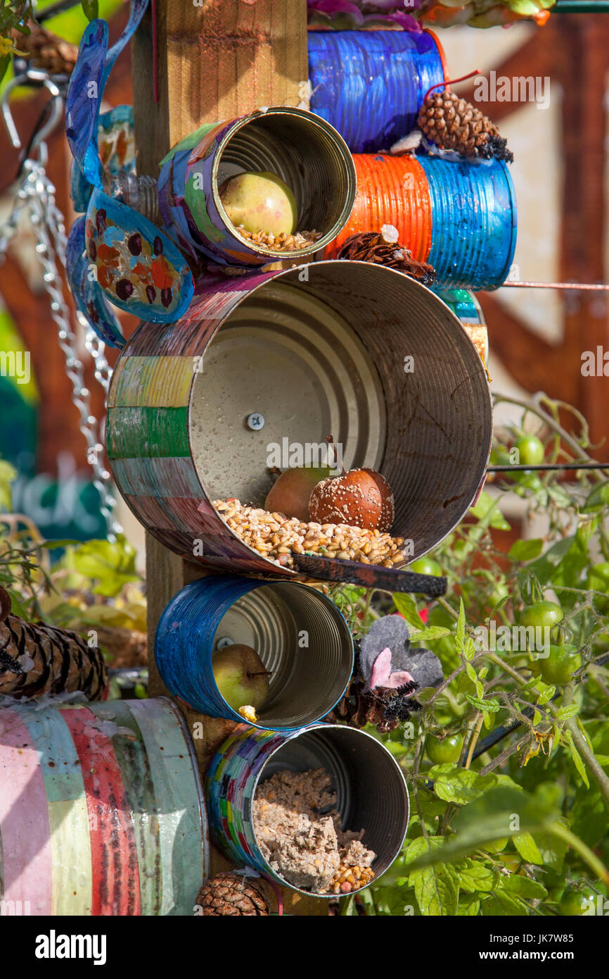 Bird Feeder Home Made Stock Photos Bird Feeder Home Made Stock