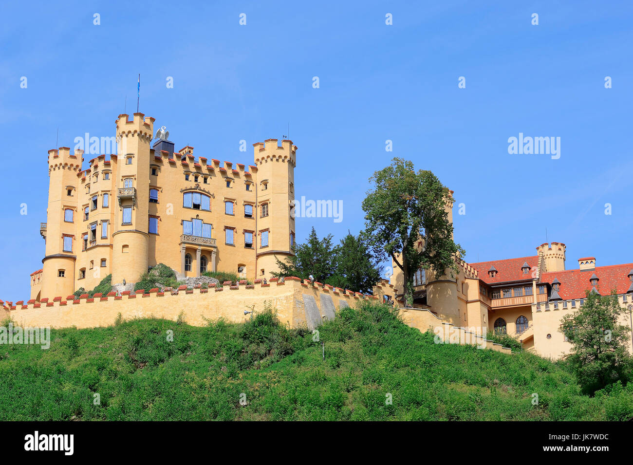 Castle Hohenschwangau, Schwangau, Allgau, Bavaria, Germany |  Schloss Hohenschwangau, Schwangau, Allgaeu, Bayern, Deutschland / Allgäu Stock Photo